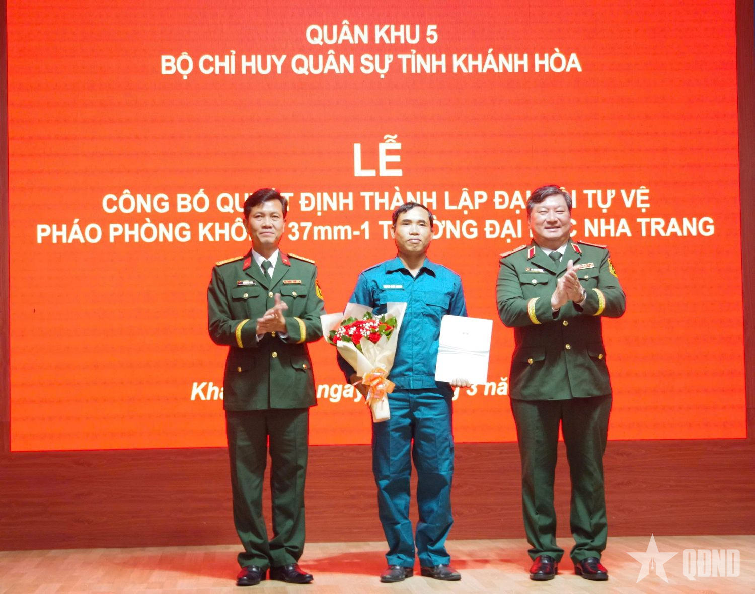 Thành lập Đại đội tự vệ pháo phòng không 37mm-1 tại Trường Đại học Nha Trang